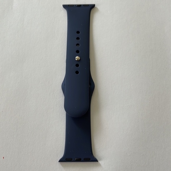 Silicone watch band wrist case for Apple Watch color blue marine 38/40mm NWOT - Picture 3 of 3